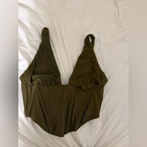NWOT Urban Outfitters Olive Green Strap Detail Top